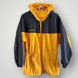 Columbia Women’s Yellow Gray Hood Waterproof Raincoat Size M